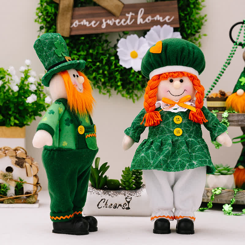 Ownkoti St. Patrick's Day Leprechaun Couple Dolls  - image 2