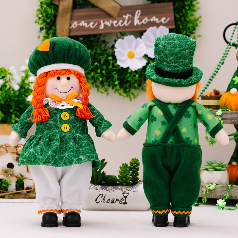 Ownkoti St. Patrick's Day Leprechaun Couple Dolls  - image 3
