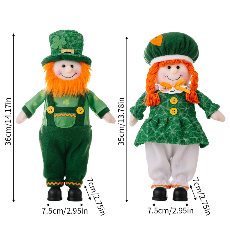Ownkoti St. Patrick's Day Leprechaun Couple Dolls  - image 8