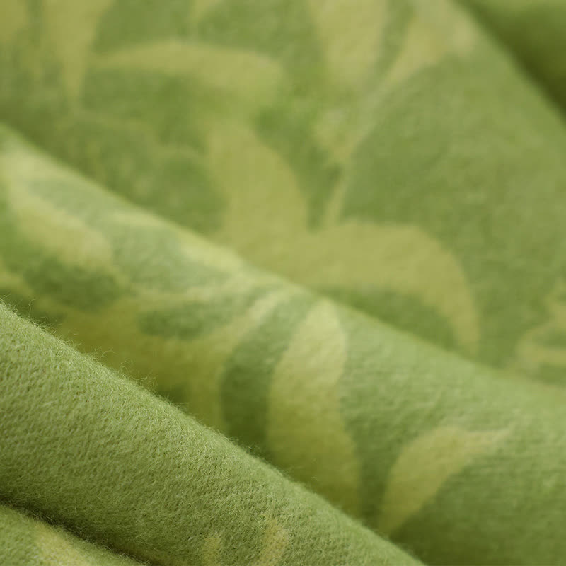 Ownkoti Green Artistic Botanical Tassel Throw Blanket - image 13