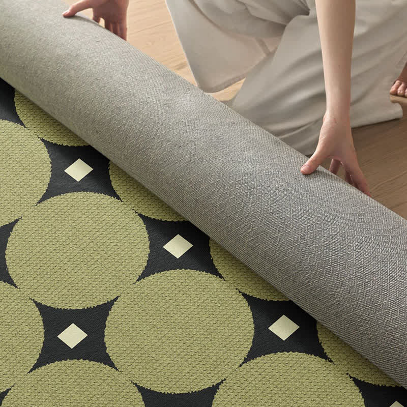 Ownkoti Circle & Square Pattern Area Rug - image 6