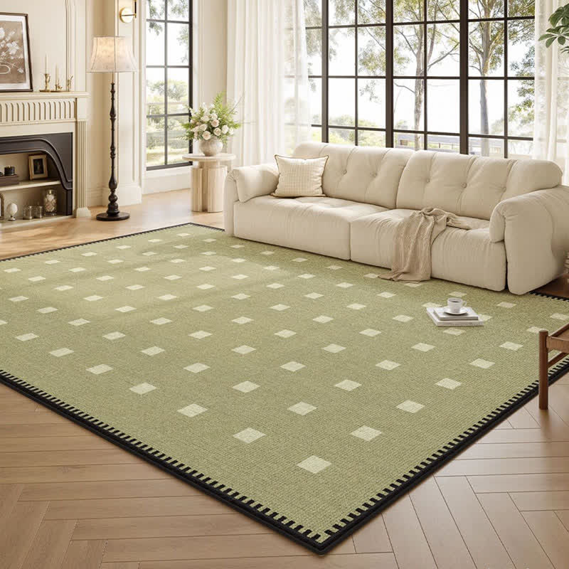 Ownkoti Green Checkered Pattern Area Rug - Green - 63"W × 90"L - image 0