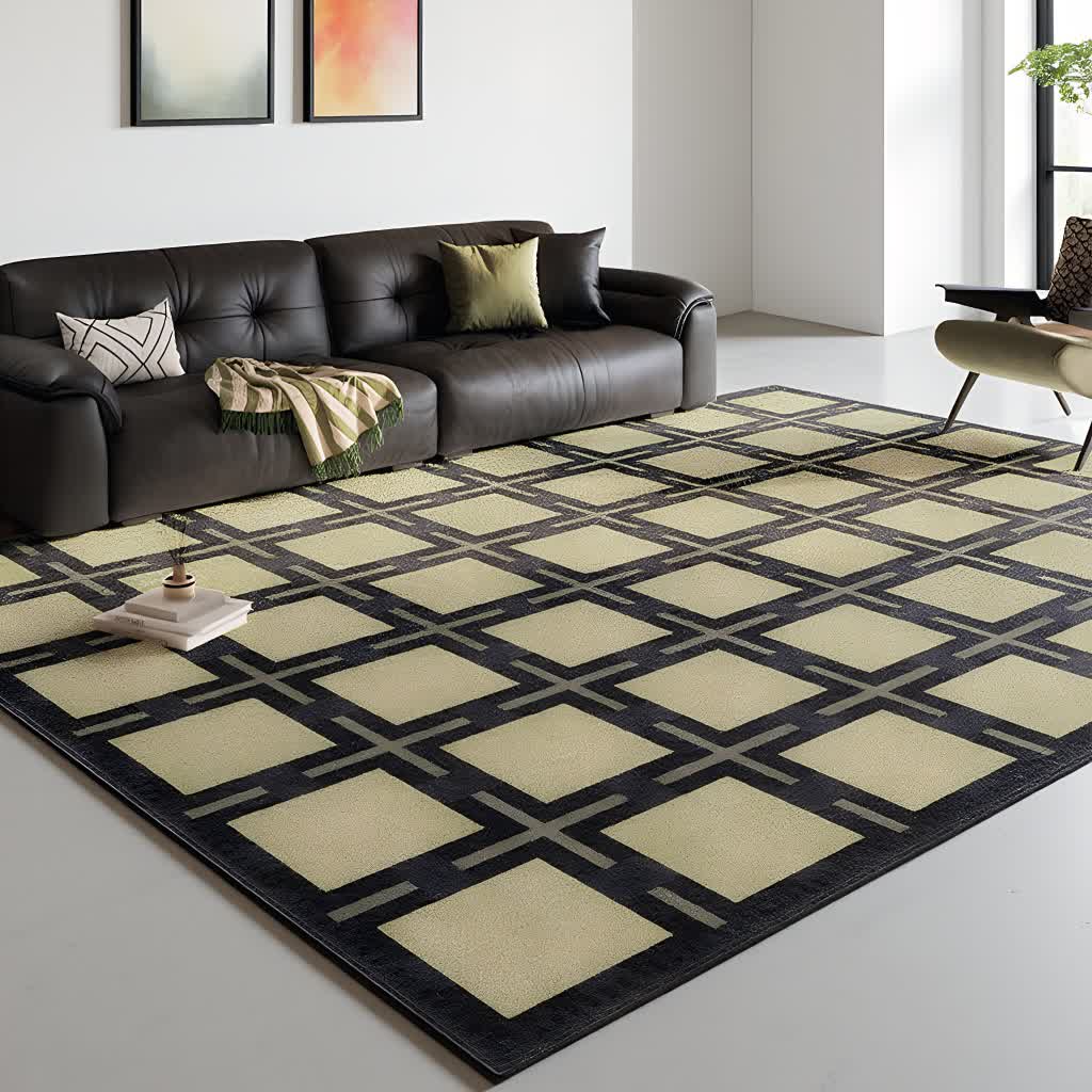 Ownkoti Retro Plaid Pattern Area Rug - image 2