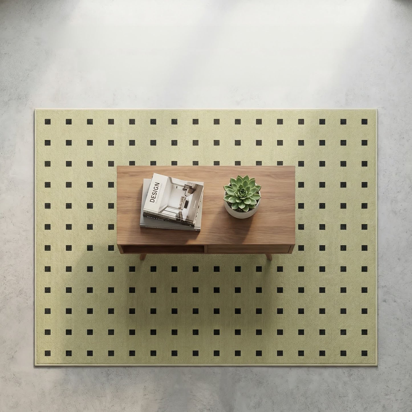 Ownkoti Green Small Checkered Area Rug - image 1