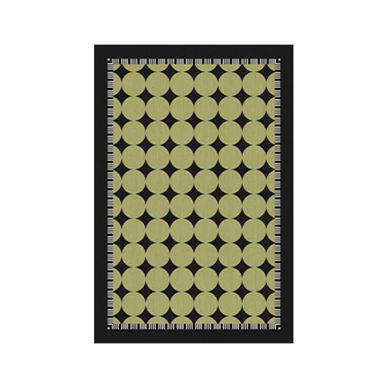 Ownkoti Green Circle & Line Area Rug - image 5