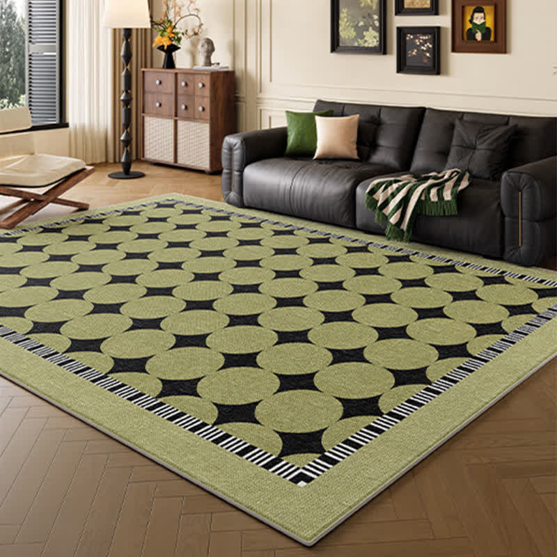 Ownkoti Green Circle & Line Area Rug - Green - 63"W × 90"L - image 1