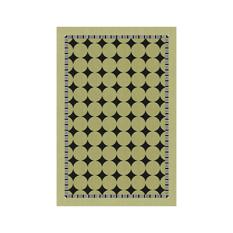Ownkoti Green Circle & Line Area Rug - image 2