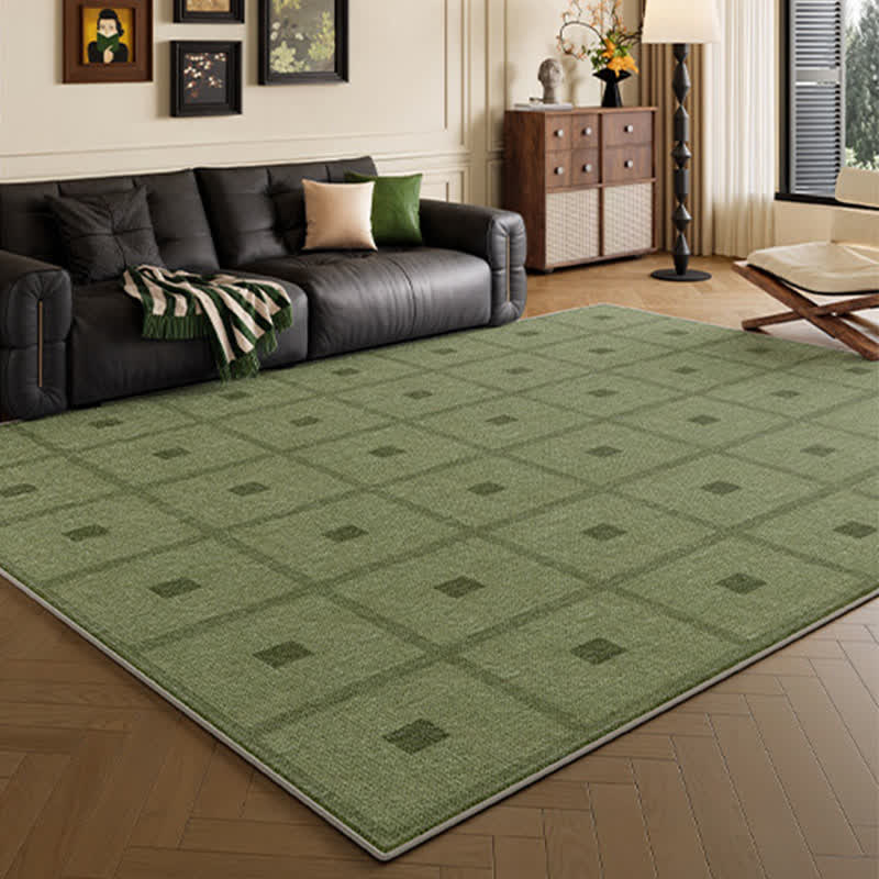 Ownkoti Modern Geometric Plaid Area Rug - Green - 63"W × 90"L - image 0