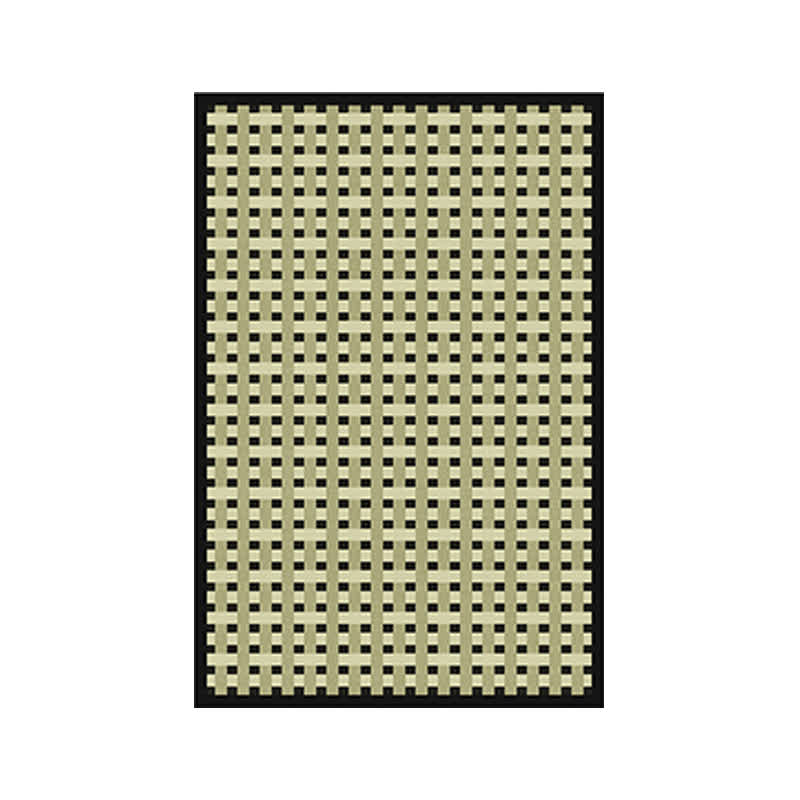 Ownkoti Green Line Plaid Area Rug - image 3