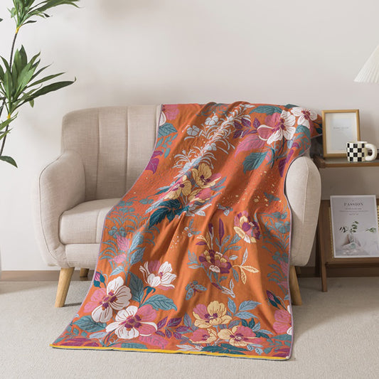 Ownkoti Peach Blossom Cotton Gauze Bath Towel - 35"W x 71"L - image 0