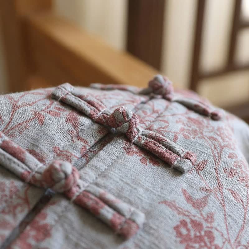 Ownkoti Oriental-Inspired Branch & Floral Cotton Nightgown - image 5