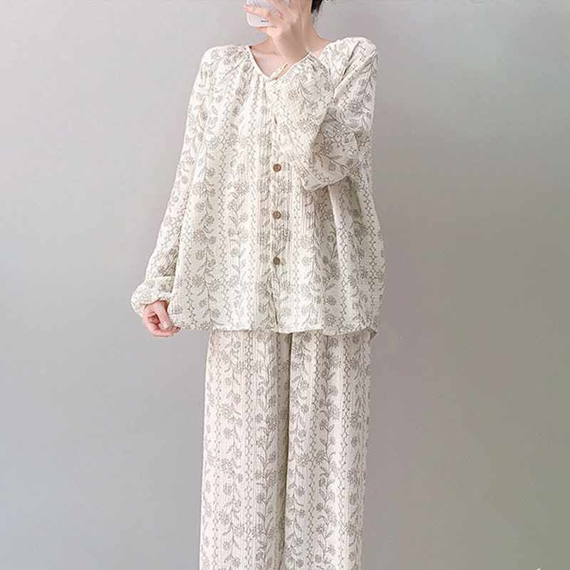 Ownkoti Sunflower Double Gauze Cotton Pajama Set - image 2