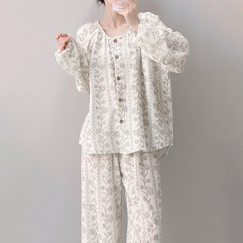 Ownkoti Sunflower Double Gauze Cotton Pajama Set - image 1