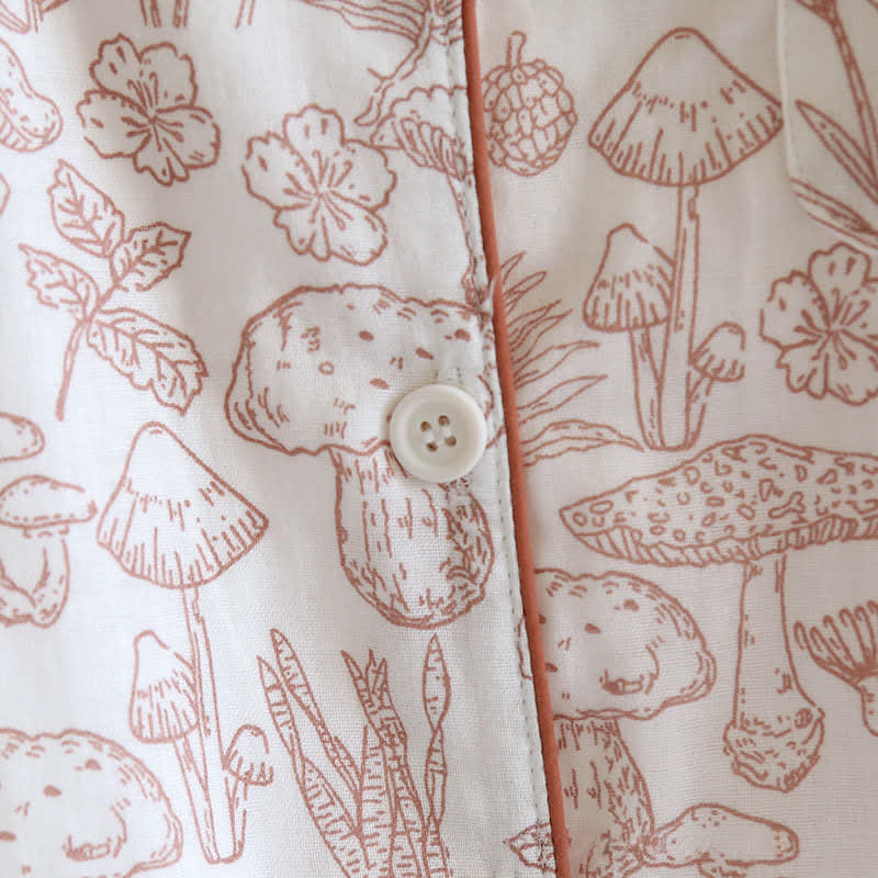 Ownkoti Jungle Mushroom & Bunny Cotton Gauze Pajamas - image 7