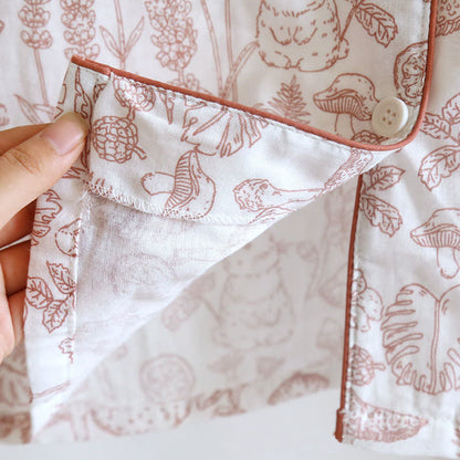Ownkoti Jungle Mushroom & Bunny Cotton Gauze Pajamas - image 8