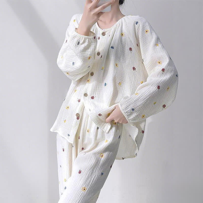 Ownkoti Ditsy Floral Double Gauze Cotton Loungewear Set - image 2