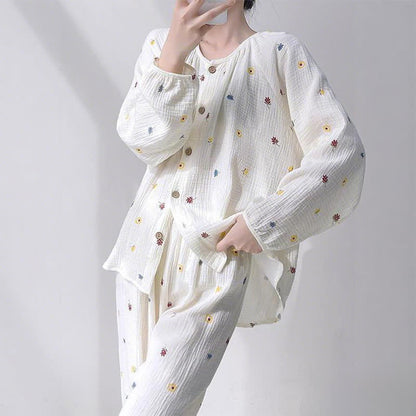 Ownkoti Ditsy Floral Double Gauze Cotton Loungewear Set - image 2