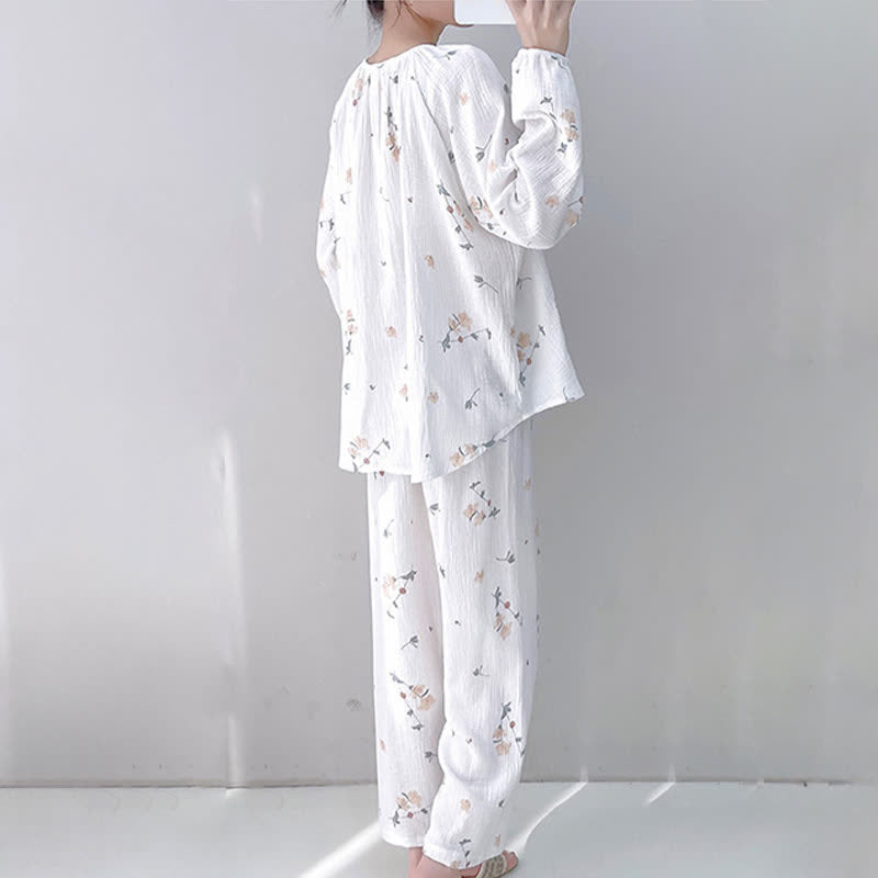 Ownkoti Rustic Floral Double Gauze Cotton Pajamas - image 3