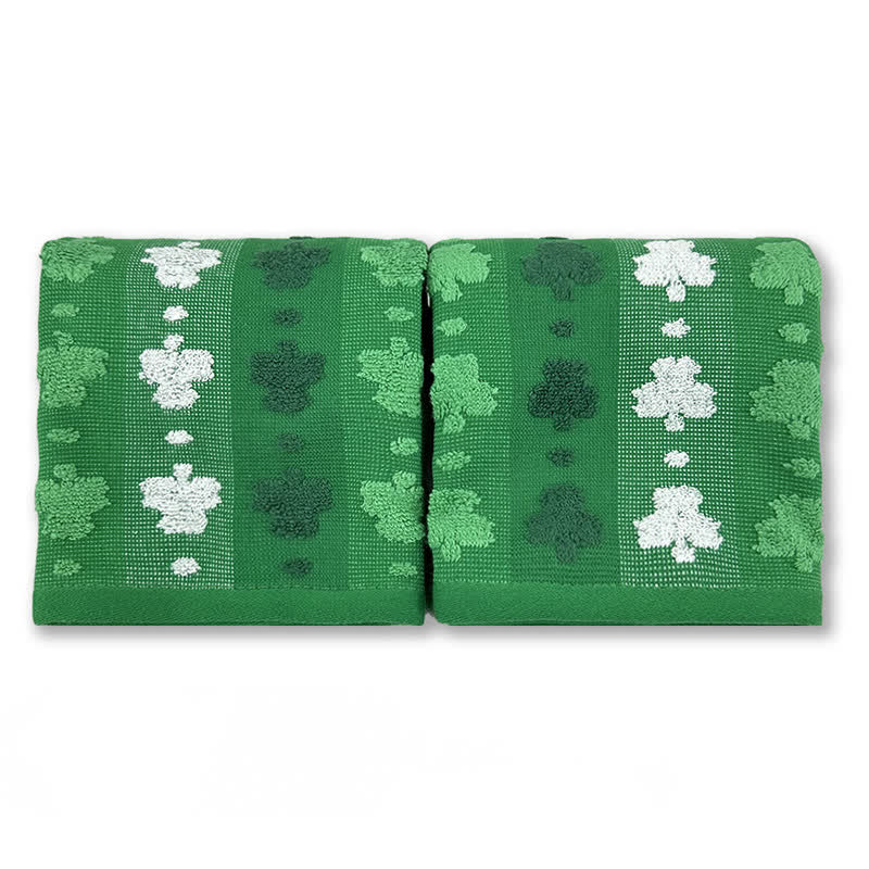 Ownkoti Four-Leaf Clover Inspired Cotton Hand Towel(2PCS) - image 4