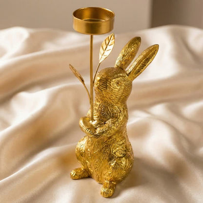 Ownkoti Easter Golden Bunny Candle Holder Decor - 2.75"W x 4.13"L x 7.87"H - image 3