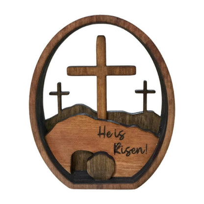 Ownkoti Empty Tomb Easter Wood Egg Decor - image 5