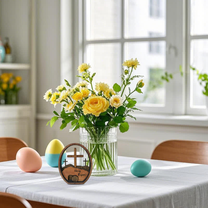Ownkoti Empty Tomb Easter Wood Egg Decor - image 3