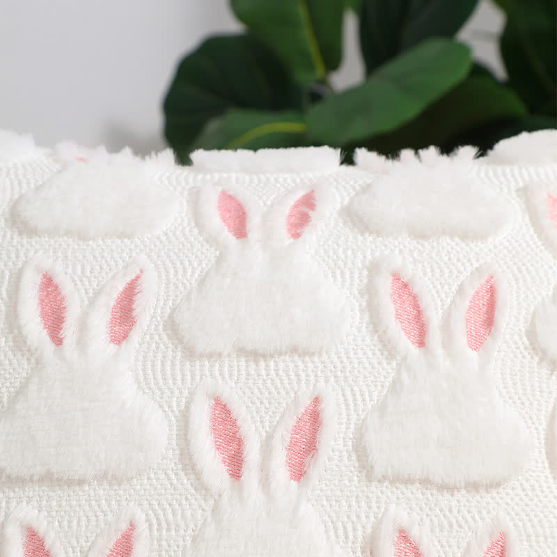 Ownkoti Pink Ear Easter Bunny Pillow Cover - image 3