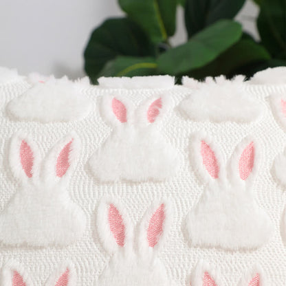 Ownkoti Pink Ear Easter Bunny Pillow Cover - image 3