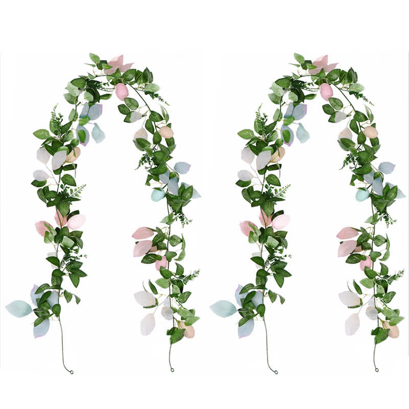 Ownkoti Faux Easter Egg Greenery Garland - 2PCS - 71" - image 6