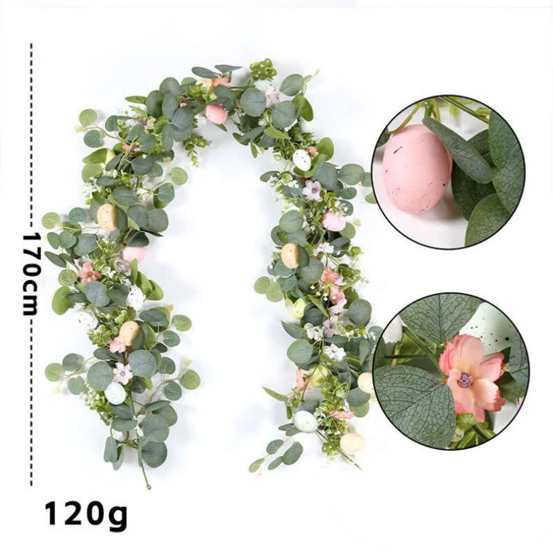 Ownkoti Easter Egg Pink Flower Eucalyptus Garland - image 5