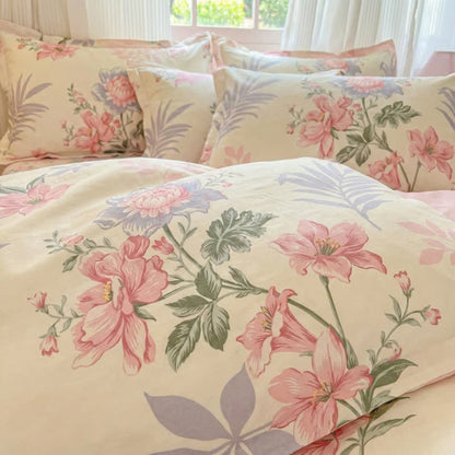 Ownkoti Pastoral Floral & Leaf Cotton Bedding Set(4PCS) - image 4