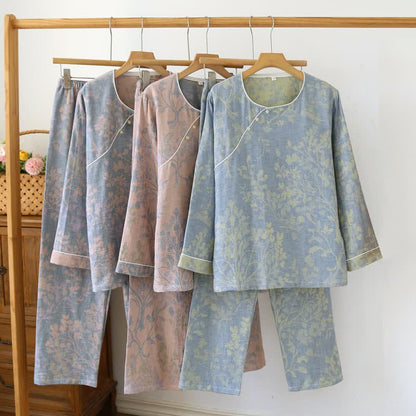 Ownkoti Eastern-Inspired Floral Cotton Pajama Set - image 0