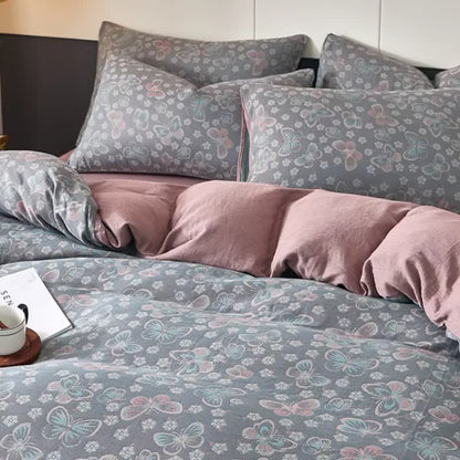 Ownkoti Butterfly & Floral Cotton Double Gauze Bedding - image 3