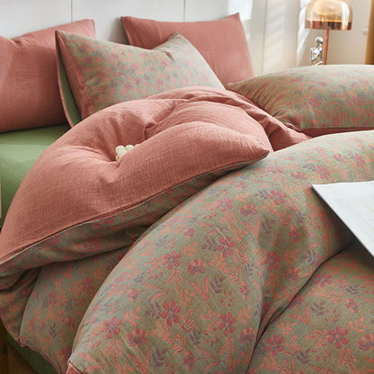 Ownkoti Cottage Floral & Leaf Cotton Double Gauze Bedding - image 2