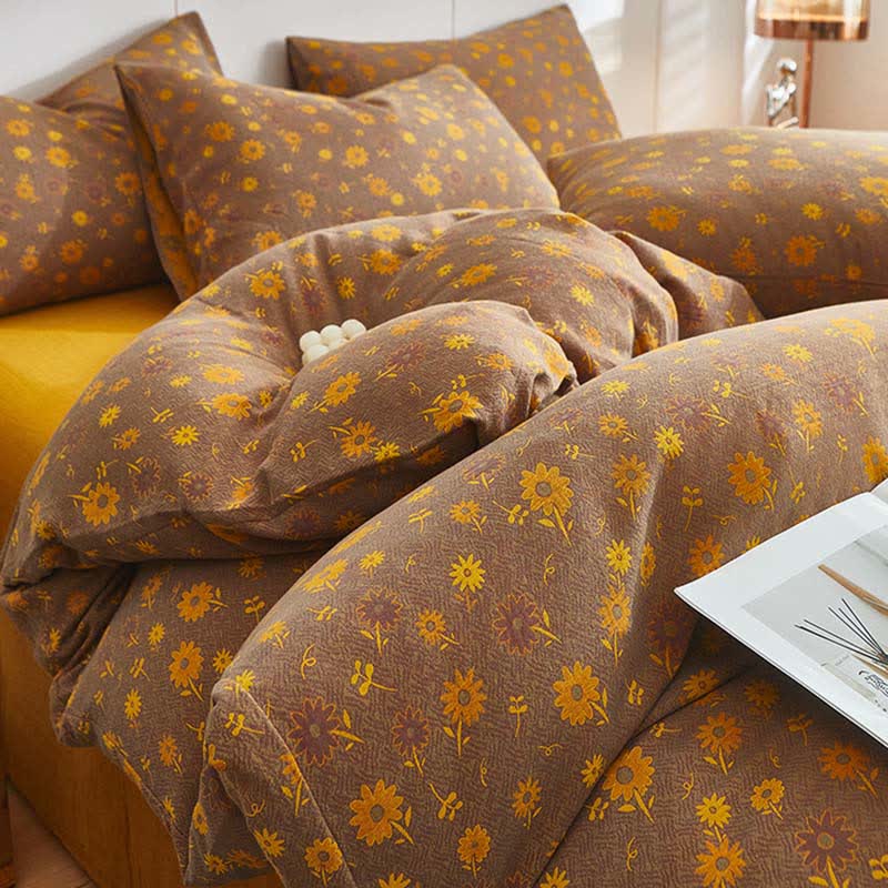 Ownkoti Yellow Daisy Cotton Double Gauze Bedding - image 2