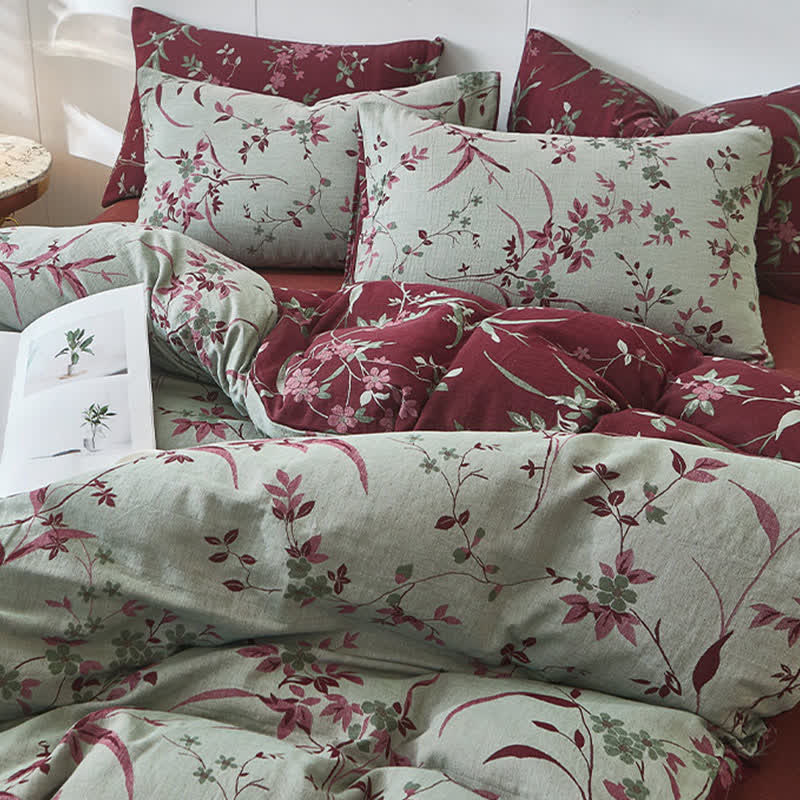 Ownkoti Branch & Floral Cotton Double Gauze Bedding - image 3