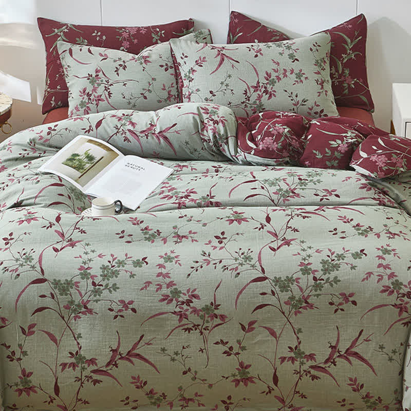 Ownkoti Branch & Floral Cotton Double Gauze Bedding - image 1