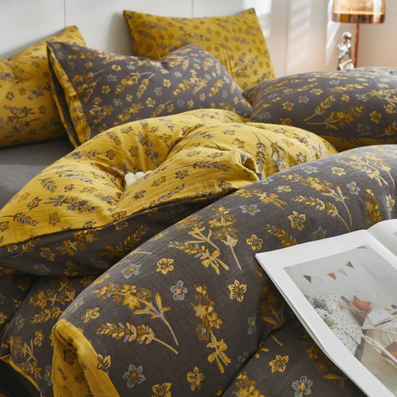 Ownkoti Lavender & Floral Cotton Double Gauze Bedding - image 3