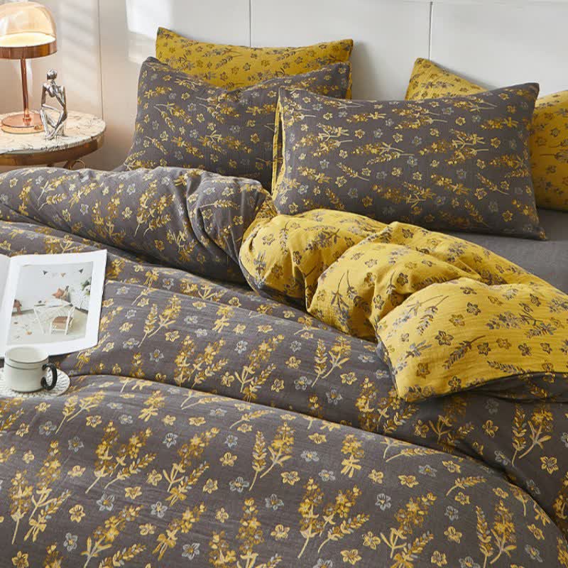 Ownkoti Lavender & Floral Cotton Double Gauze Bedding - image 2