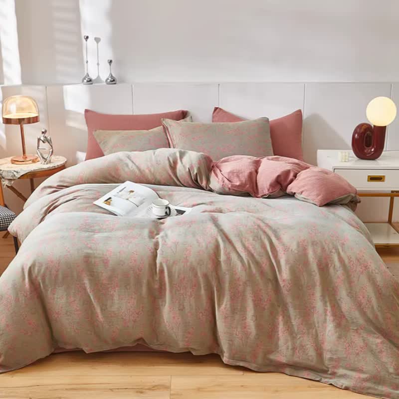 Ownkoti Lavender & Floral Cotton Double Gauze Bedding - image 5