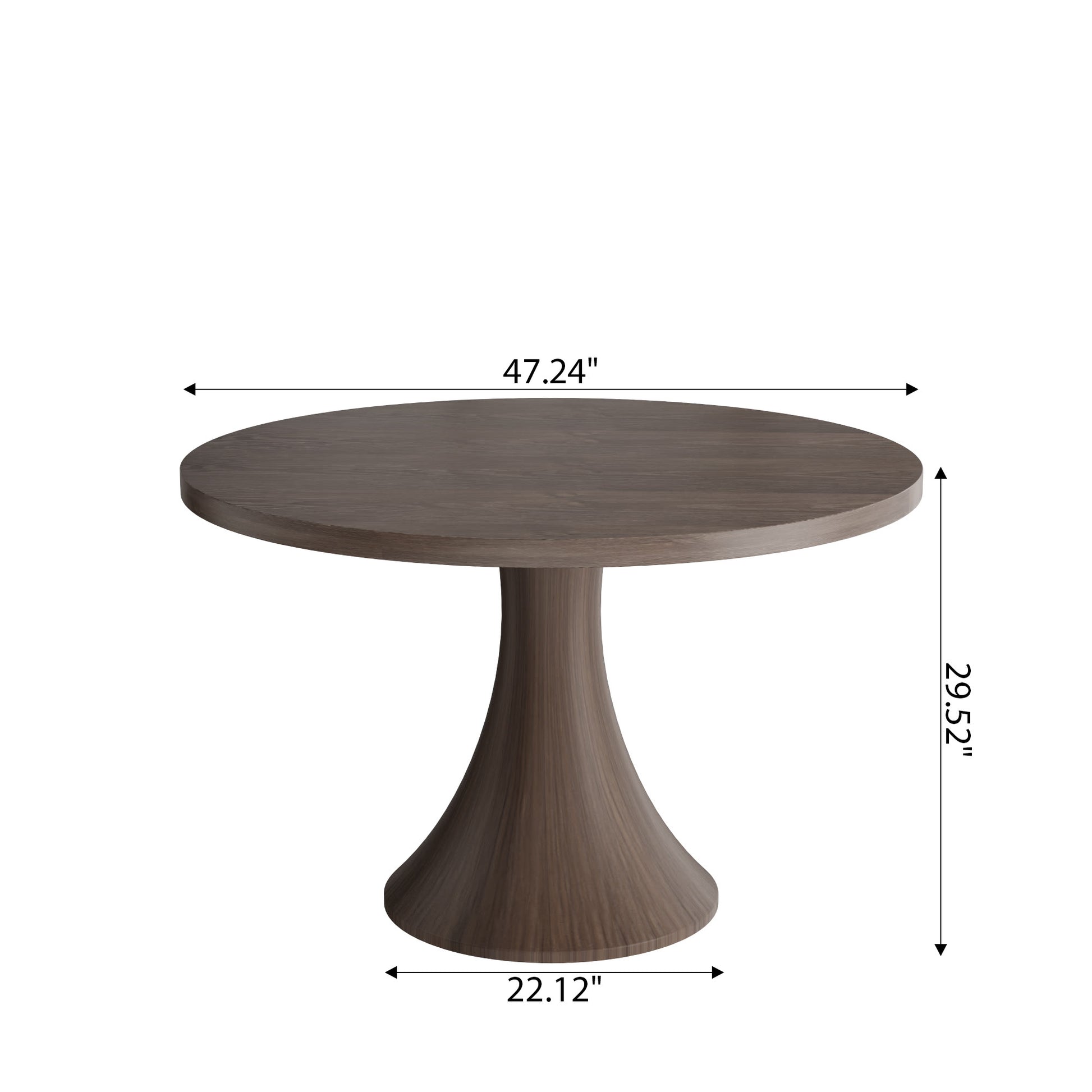 Ownkoti Luxury Gray Mid-Century Modern Round Dining Table For 4/6/8 - image 18