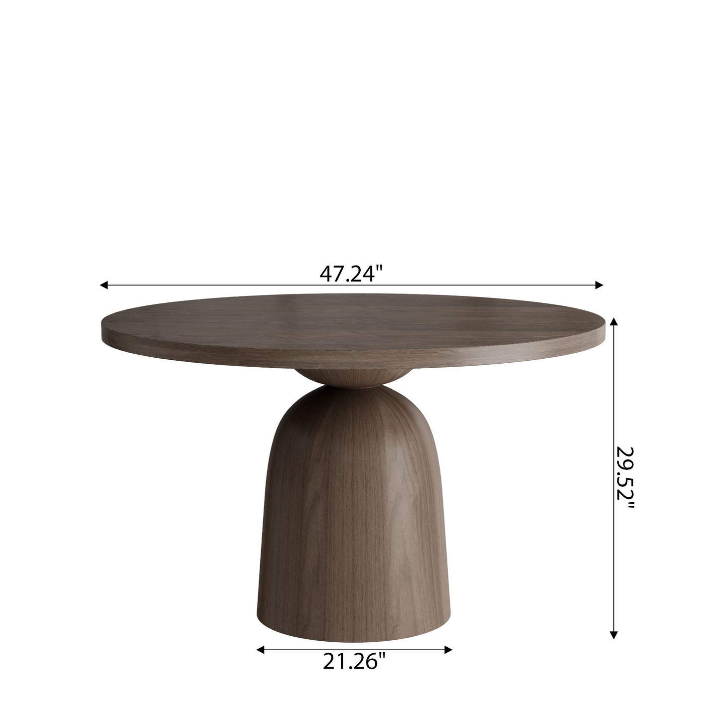 Ownkoti Light Gray Round Dining Table For 4/6/8 Mid Century Modern Dining Tables - image 19