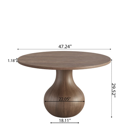 Ownkoti Luxury Gray Mid-Century Space-Saving Round Kitchen Table For 4/6/8 - image 20