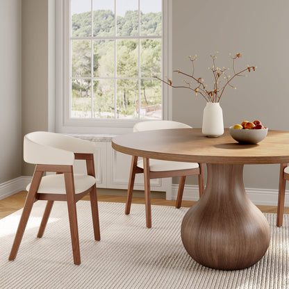 Ownkoti Luxury Gray Mid-Century Space-Saving Round Kitchen Table For 4/6/8 - image 7