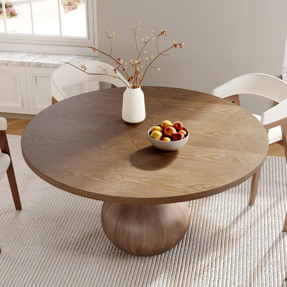 Ownkoti Luxury Gray Mid-Century Space-Saving Round Kitchen Table For 4/6/8 - image 3