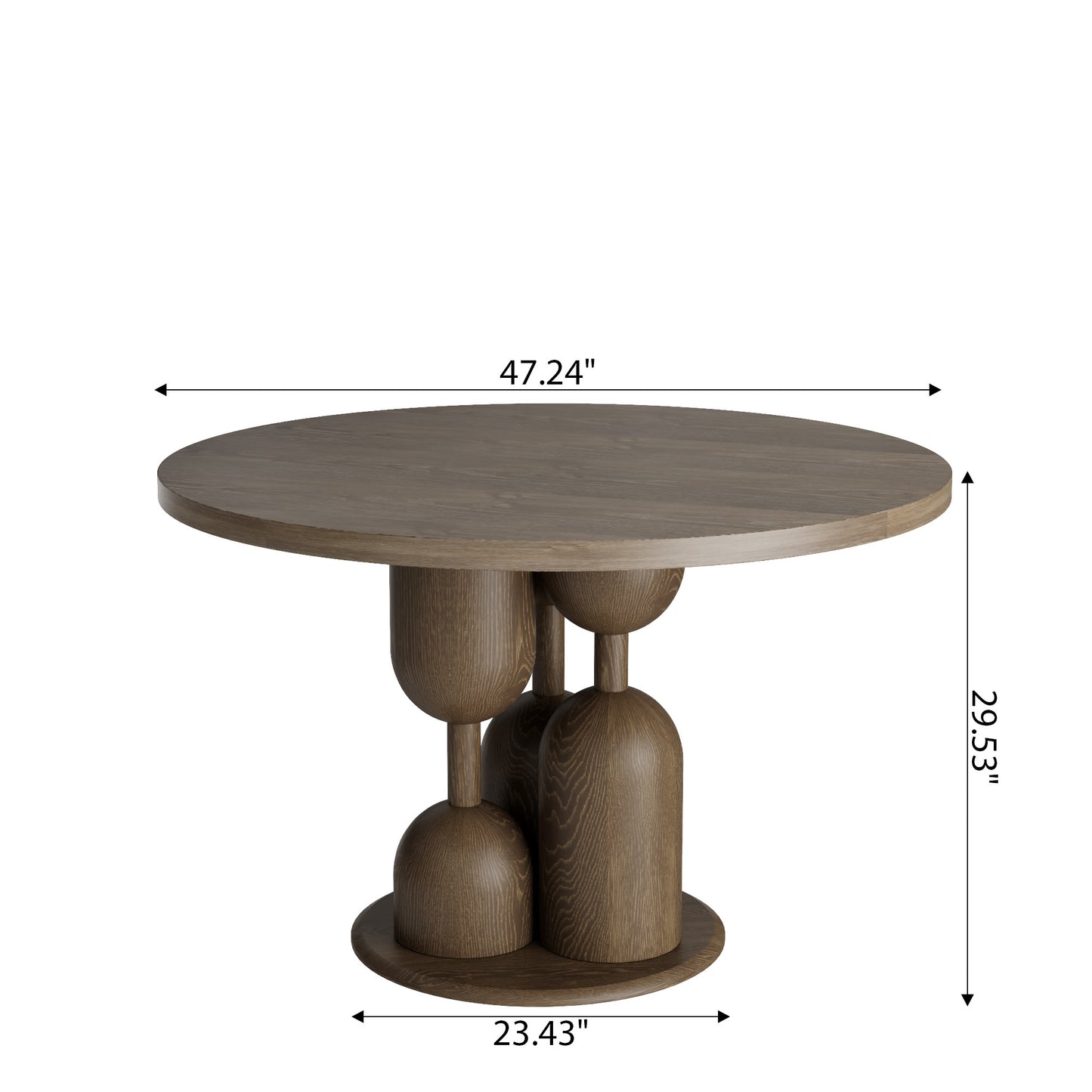 Ownkoti Goblet-shaped Base Round Kitchen Table For 4/6/8 - image 16