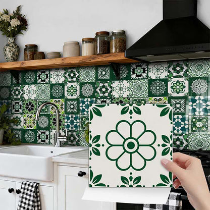 Ownkoti Retro Floral Peel and Stick Wall Sticker (24PCS) - image 0