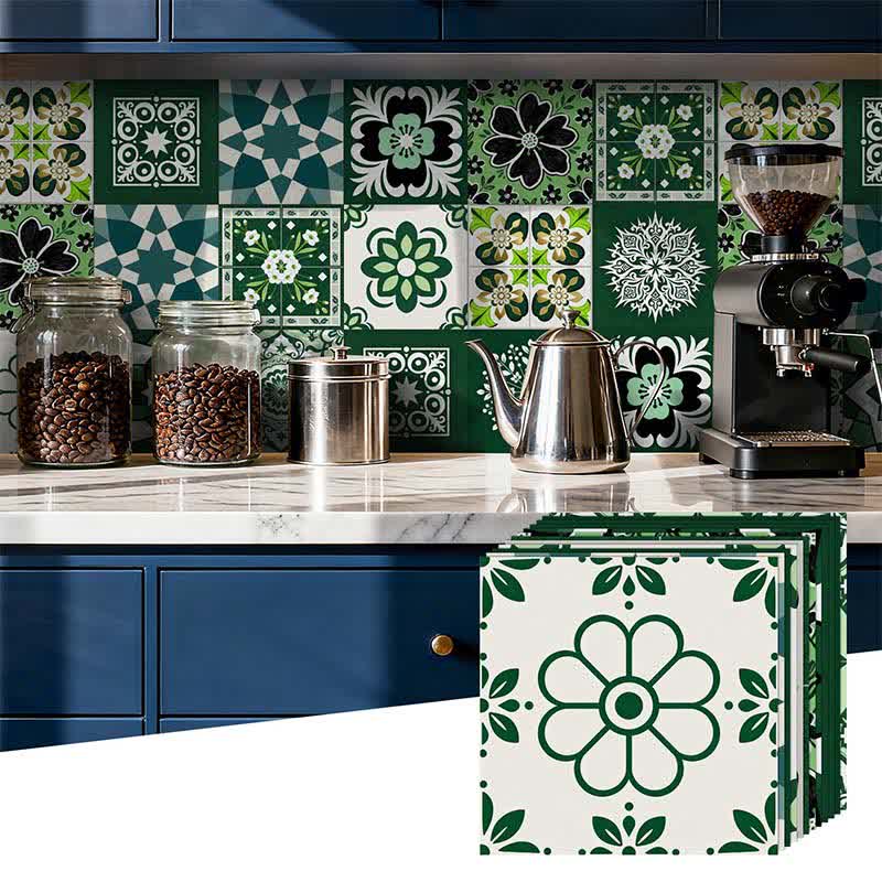 Ownkoti Retro Floral Peel and Stick Wall Sticker (24PCS) - image 6