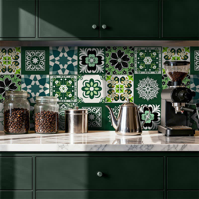 Ownkoti Retro Floral Peel and Stick Wall Sticker (24PCS) - image 1