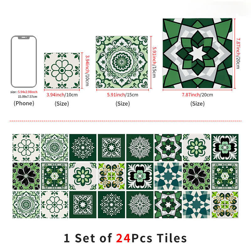 Ownkoti Retro Floral Peel and Stick Wall Sticker (24PCS) - image 13